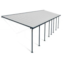 Toit De Terrasse 300x1220cm En Aluminium Gris Et Polycarbonate 8mm FERIA - Canopia By Palram