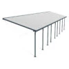 Toit De Terrasse 300x1340cm En Aluminium Gris Et Polycarbonate 8mm FERIA - Canopia By Palram