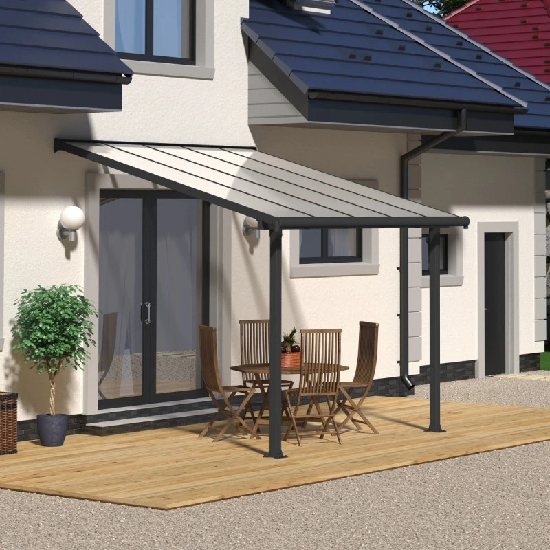 Toit De Terrasse En Aluminium Gris 3x3,05m Et PC 16mm Olympia - Palram - Canopia 1 Toit De Terrasse En Aluminium Gris 3x3,05m Et PC 16mm Olympia - Palram - Canopia