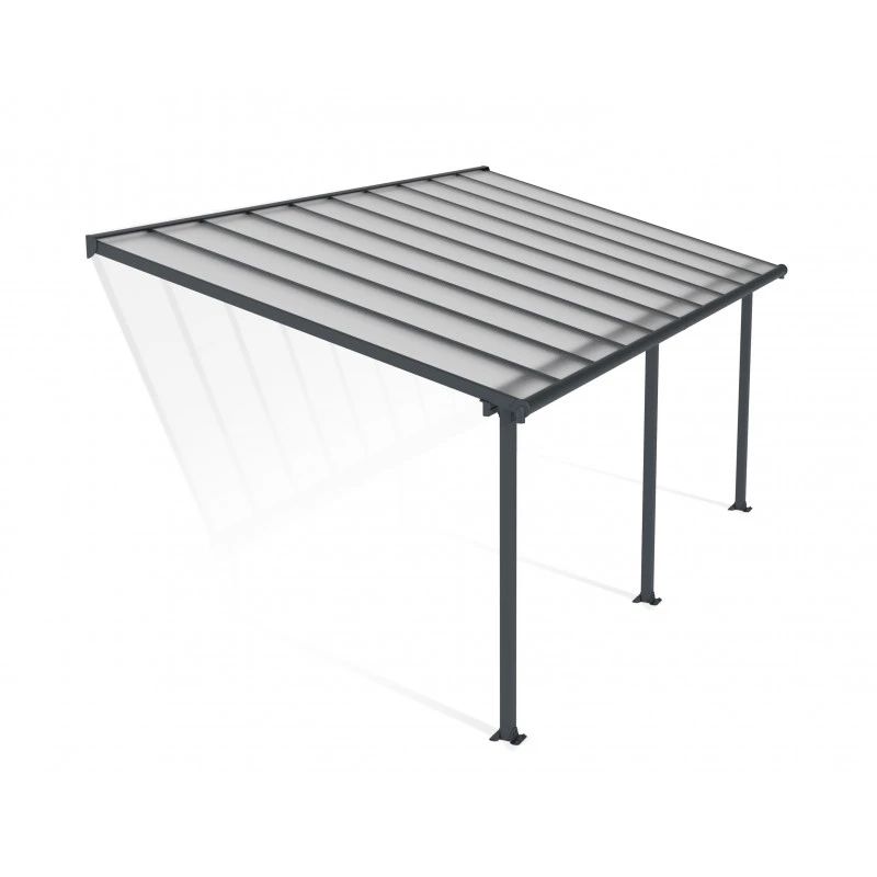 Toit De Terrasse En Aluminium Gris 3x6,10m + PC 16mm Olympia - Palram - Canopia 2 Toit De Terrasse En Aluminium Gris 3x6,10m + PC 16mm Olympia - Palram - Canopia – Image 2