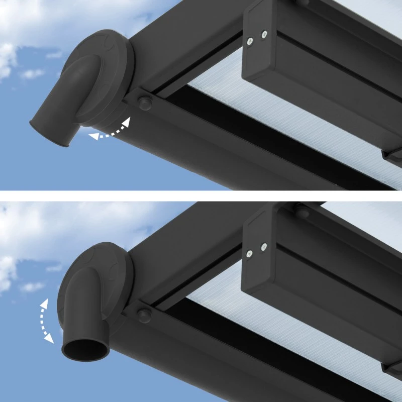 Toit De Terrasse En Aluminium Gris 3x6,10m + PC 16mm Olympia - Palram - Canopia 4 Toit De Terrasse En Aluminium Gris 3x6,10m + PC 16mm Olympia - Palram - Canopia – Image 4