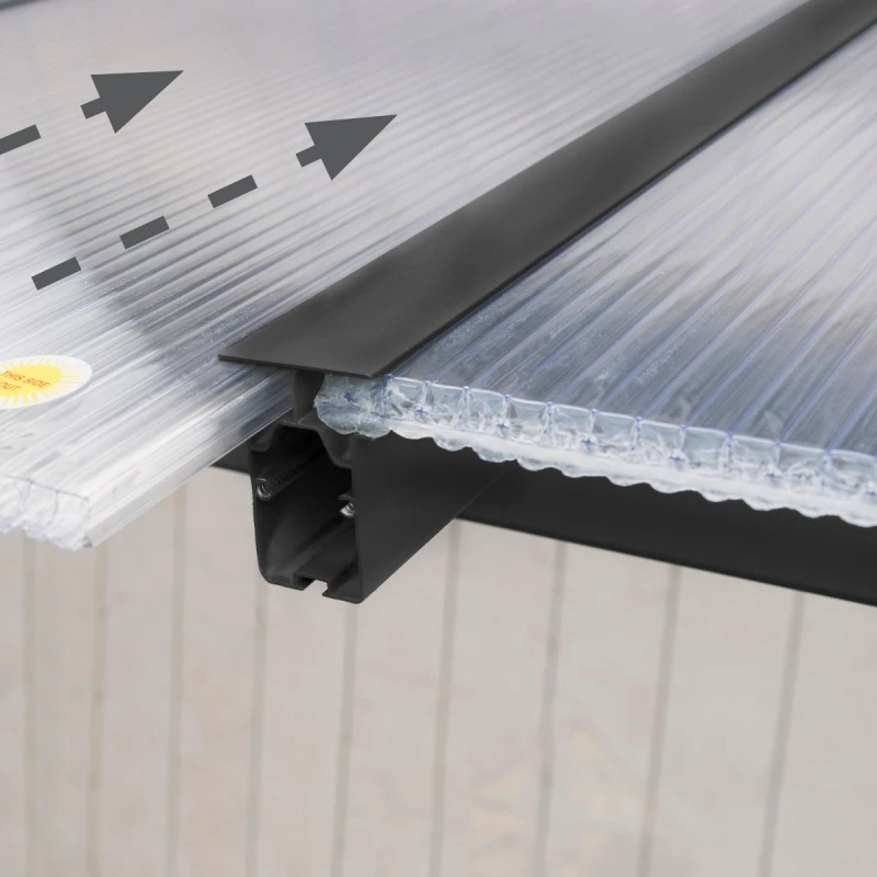 Toit De Terrasse En Aluminium Gris 3x9,71m + PC 16mm Olympia - Palram - Canopia 5 Toit De Terrasse En Aluminium Gris 3x9,71m + PC 16mm Olympia - Palram - Canopia – Image 5