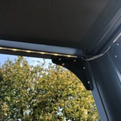 Tonnelle Couv’Terrasse® E Store 3x3m En Aluminium Laqué Gris Et Polycarbonate 8mm - Chalet Et Jardin -Mobilier De Jardin tonnelle couvterrasse e store 3x3m en aluminium laque gris et polycarbonate 8mm chalet et jardin 3