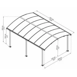 Tonnelle De Jardin En Alu Et Polycarbonate Tucson™ 5000 – Canopia -Mobilier De Jardin tonnelle de jardin en alu et polycarbonate tucson 5000 canopia 2