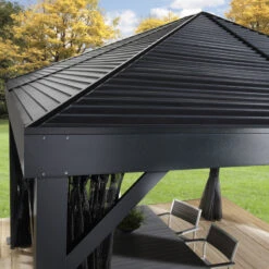 Tonnelle De Jardin South Beach 363x363cm En Aluminium Thermolaqué – SOJAG -Mobilier De Jardin tonnelle de jardin south beach 363x363cm en aluminium thermolaque sojag 3