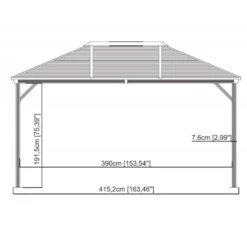 Tonnelle De Jardin Ventura 296x423cm En Aluminium Thermolaqué – SOJAG -Mobilier De Jardin tonnelle de jardin ventura 296x423cm en aluminium thermolaque sojag 5