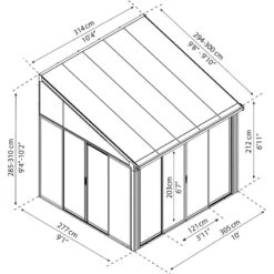 Véranda 300x305cm En Aluminium Blanc Et Polycarbonate 8mm Sanremo - Canopia By Palram 8 Véranda 300x305cm En Aluminium Blanc Et Polycarbonate 8mm Sanremo - Canopia By Palram -Mobilier De Jardin veranda 300x425cm en aluminium blanc et polycarbonate 8mm sanremo palram canopia 2