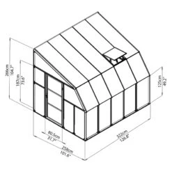 Véranda En PVC Et Polycarbonate Transparent 258x322cm Sun Room - Canopia By Palram -Mobilier De Jardin veranda en pvc et polycarbonate transparent 258x322cm sun room rion 2