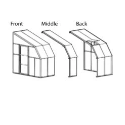 Véranda En PVC Et Polycarbonate Transparent 258x322cm Sun Room - Canopia By Palram -Mobilier De Jardin veranda en pvc et polycarbonate transparent 258x322cm sun room rion 3
