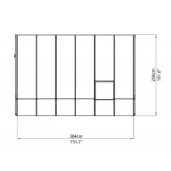 Véranda En PVC Et Polycarbonate Transparent 258x384cm Sun Room - Canopia By Palram -Mobilier De Jardin veranda en pvc et polycarbonate transparent 258x384cm sun room rion 5