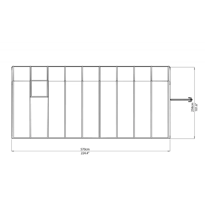 Véranda En PVC Et Polycarbonate Transparent 258x570cm Sun Room - Canopia By Palram 6 Véranda En PVC Et Polycarbonate Transparent 258x570cm Sun Room - Canopia By Palram – Image 6