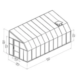 Véranda En PVC Et Polycarbonate Transparent 258x632cm Sun Room - Canopia By Palram -Mobilier De Jardin veranda en pvc et polycarbonate transparent 258x632cm sun room rion 4